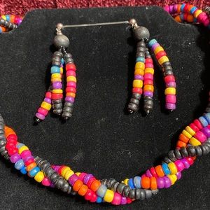 Colorful Beadwork Jewelry Set
